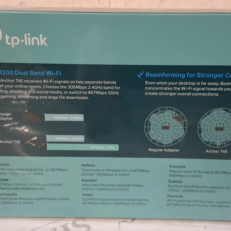 SEALED TP-LINK AC1200 WIRELESS DUAL BAND PCI EXPRESS ADAPTER ARCHER T4E