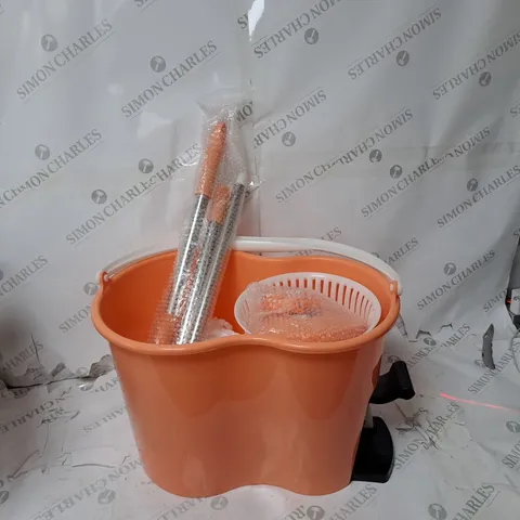 SPIN MOP AND BUCKET IN PEACH