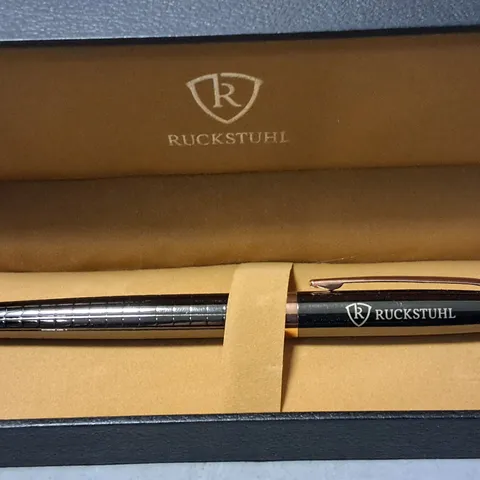 RUCKSTUHL ROSE GOLD ROLLERBALL PEN IN GIFT BOX