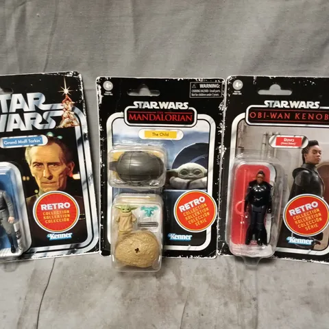LOT OF 4 ASSORTED KENNER STAR WARS FIGURINES TO INCLUDE REVA, CASSIAN AND THE CHILD