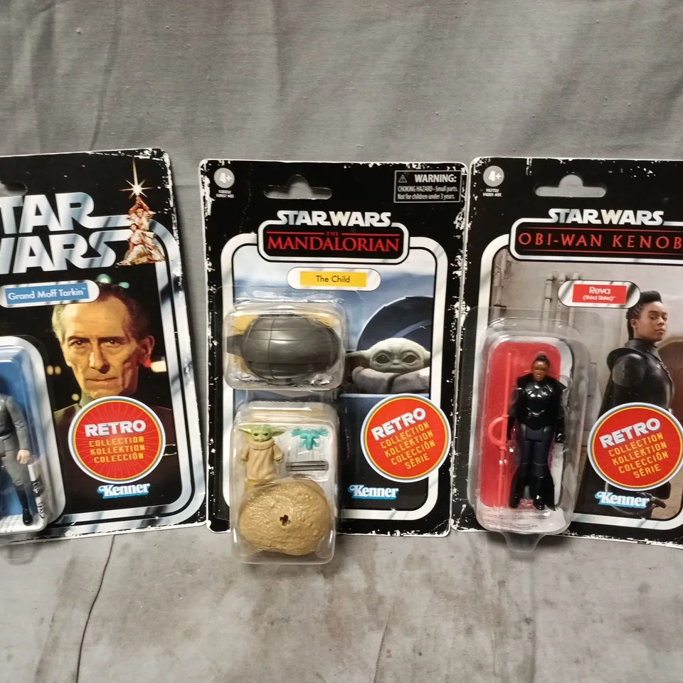 LOT OF 4 ASSORTED KENNER STAR WARS FIGURINES TO INCLUDE REVA, CASSIAN AND THE CHILD