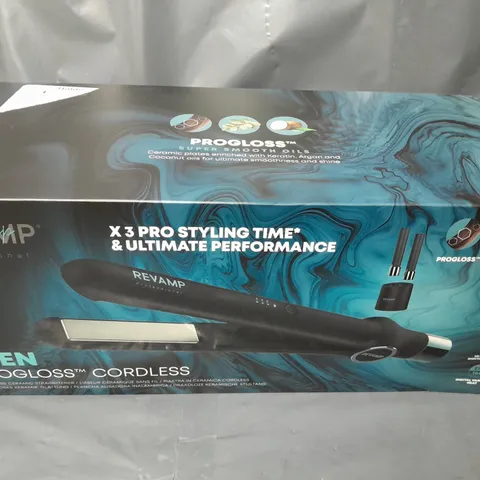 BOXED REVAMP IGEN PROGLOSS CORDLESS CERAMIC STRAIGHTENER 