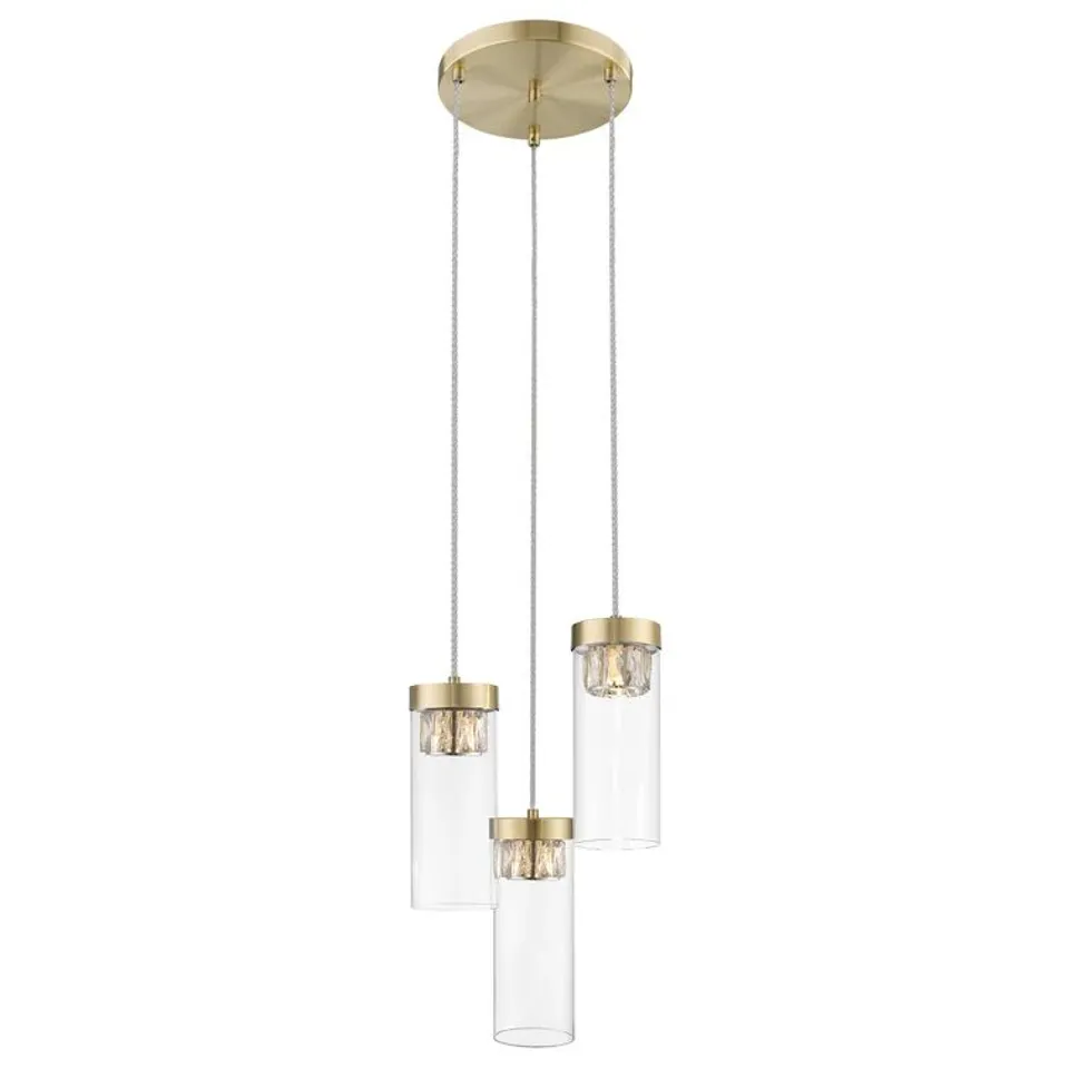 BOXED RAUNDS 3-LAMP CLUSTER PENDANT LIGHT