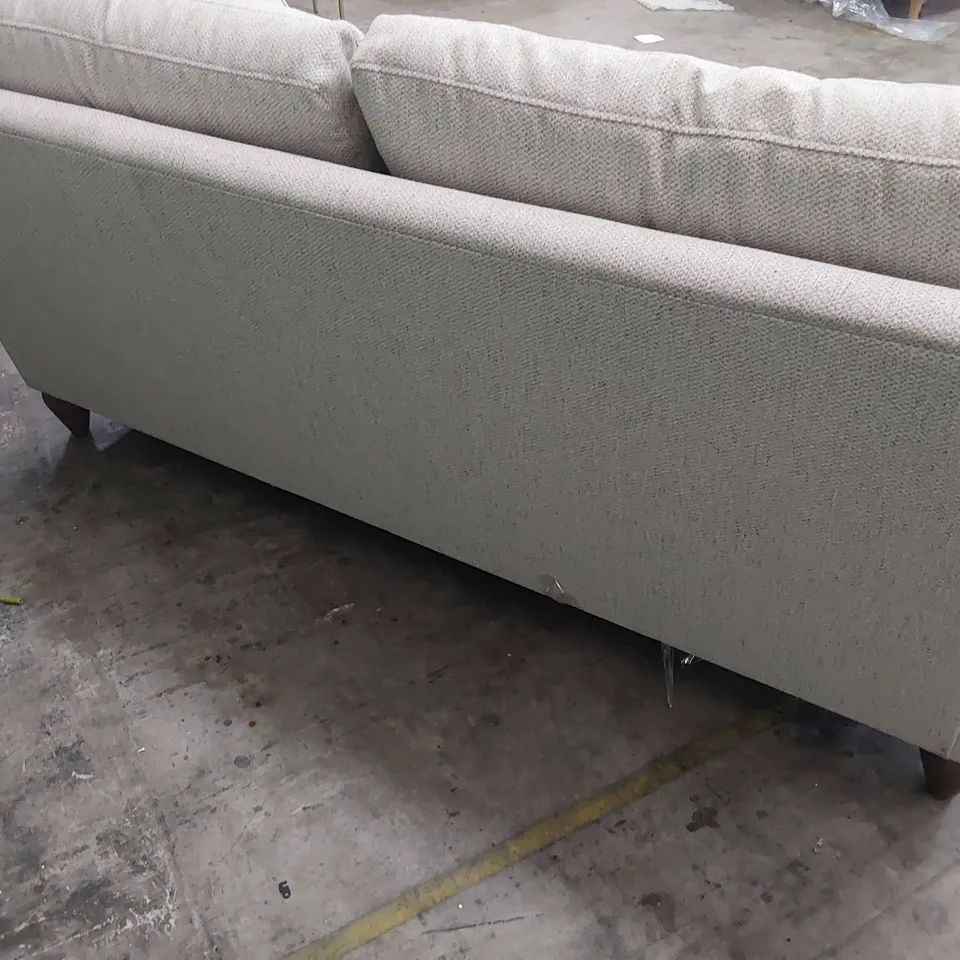 QUALITY BRITISH MADE LOUNGE Co THREE SEATER SOFA NATURAL FABRIC 