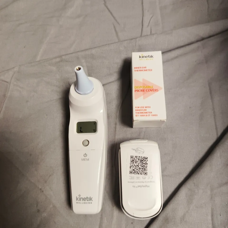 KINETIK WELLBEING INNER EAR THERMOMETER WITH DISPOSABLE PROBE COVERS