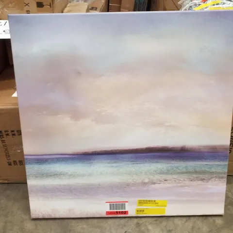 AT THE SHORE - FRAMED CANVAS PAINTING 
