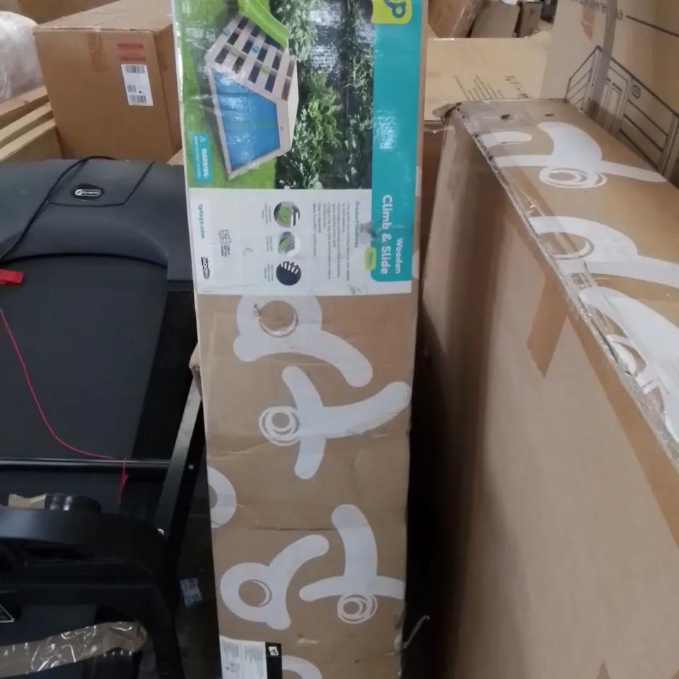 BOXED TP WOODEN CLIMB & SLIDE 