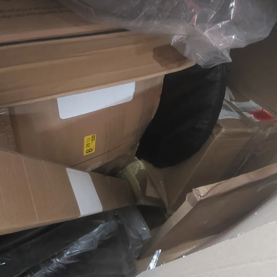 PALLET CONTAINING A LARGE QUANTITY OF ASSORTED ITEMS INCLUDING: EVAPORATIVE AIR COOLER, BLINDS, WALKING STICK ECT