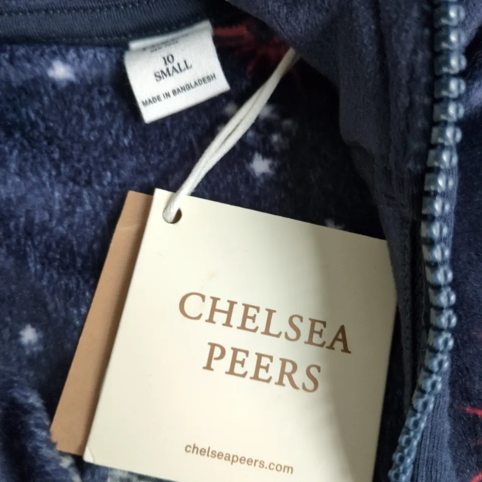 CHELSEA PEERS NAVY CELESTIAL PRINT ZIP HOODIE AND PANTS  – UK 10 (SMALL)