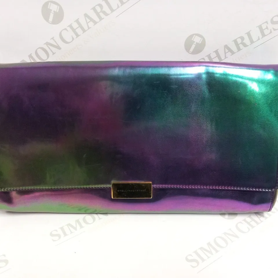 STELLA MCCARTNEY METALLIC EFFECT CLUTCH BAG