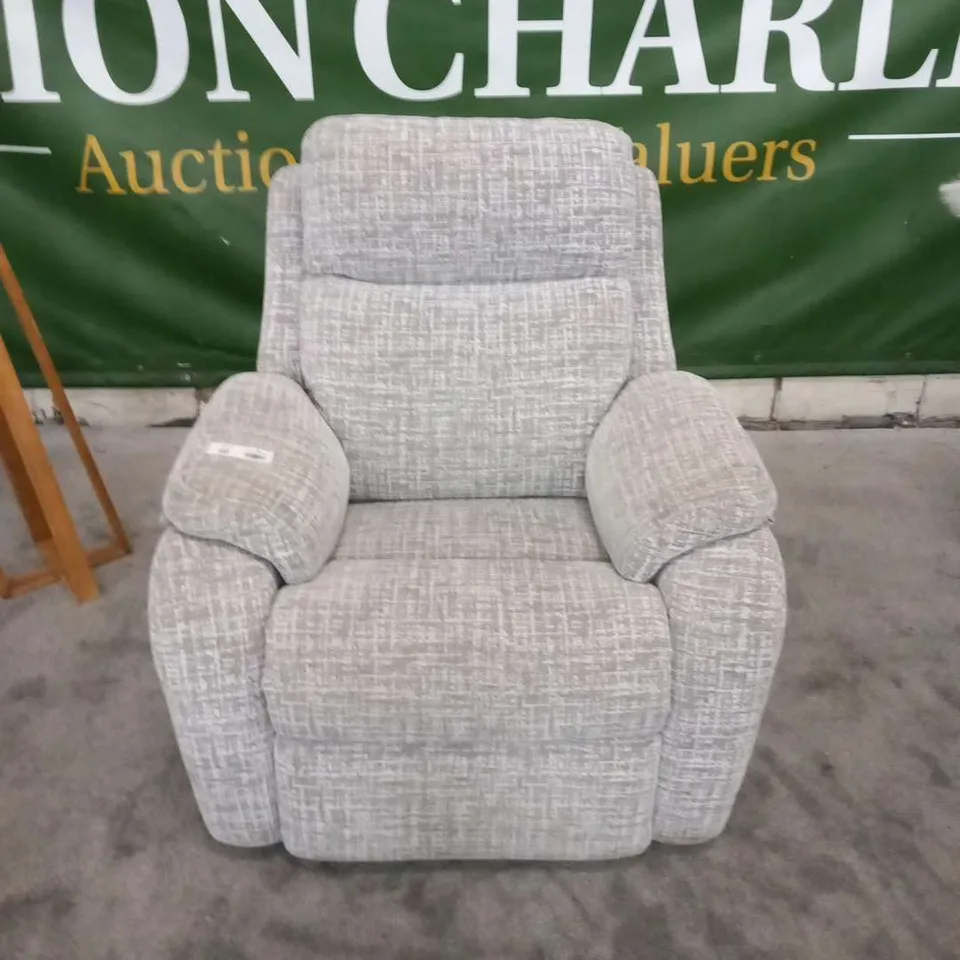 DESIGNER G PLAN KINGSBURY SHORE SLATE FABRIC ELECTRIC RECLINING ARMCHAIR