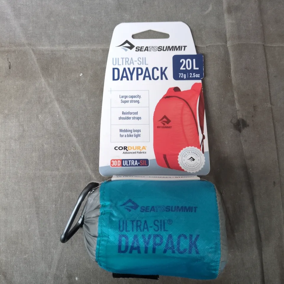 SEA TO SUMMIT ULTRA-SIL DAYPACK 20L PACKABLE DAYPACK – TURQUOISE POUCH