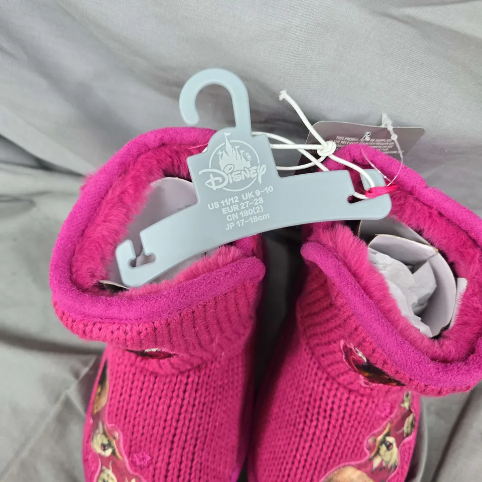 DISNEY KIDS PINK KNIT SLIPPERS UK 9-10