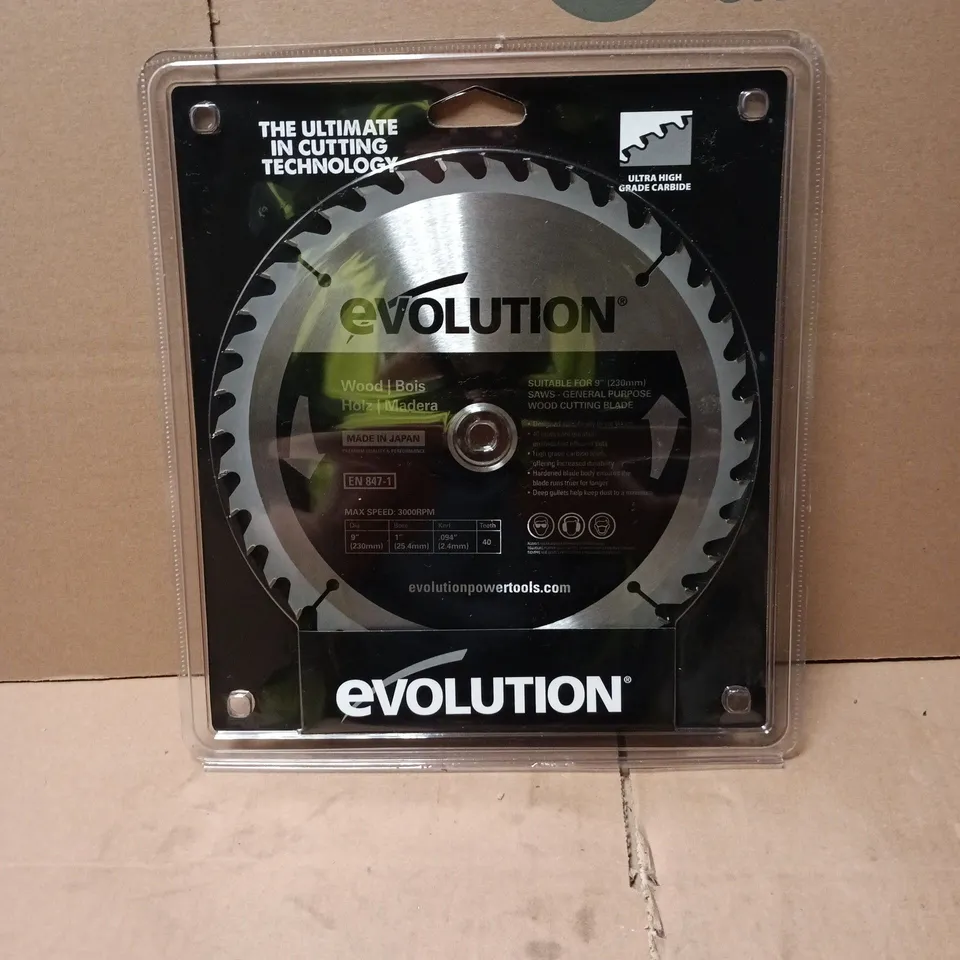 EVOLUTION POWER TOOLS CIRCULAR SAW BLADE 230MM (9IN) GENERAL PURPOSE FOR WOOD – ULTRA HIGH GRADE CARBIDE