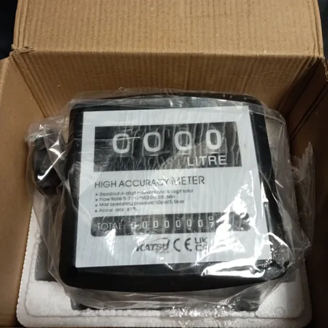 KATSU TOOLS DIGITAL DIESEL FUEL OIL FLOW METER COUNTER 