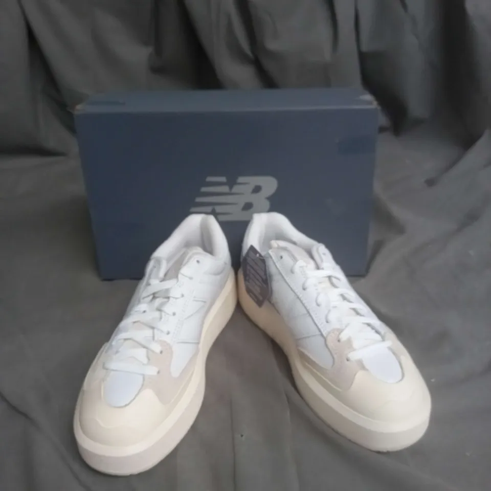 BOXED PAIR OF NEW BALANCE CT302 IN CREAM SIZE 5.5