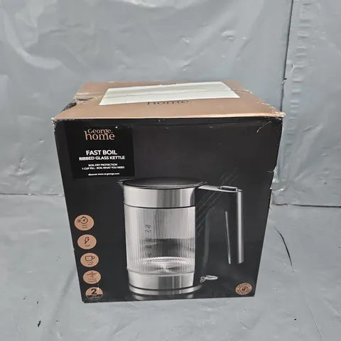 FAST BOIL RIBBED GLASS KETTLE