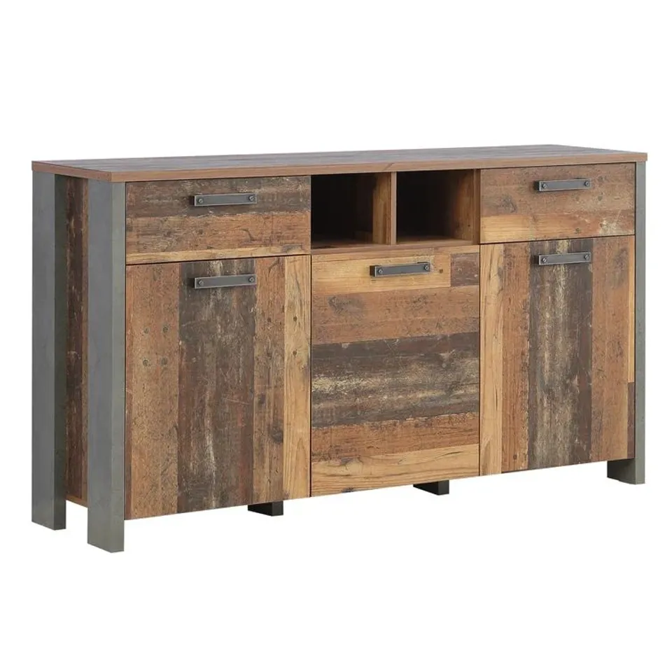 BOXED LANHAM SIDEBOARD DARK GREY CONCRETE EFFECT (2 BOXES)