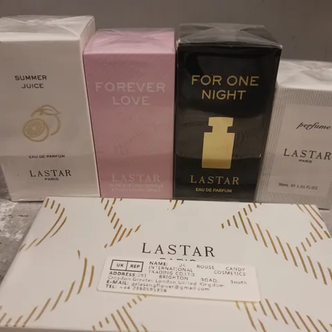 APPROX 20 ASSORTED LASTAR FRAGRANCES TO INCLUDE FOR ONE NIGHT, SUMMER JUICE, FOREVER LOVE, ETC 