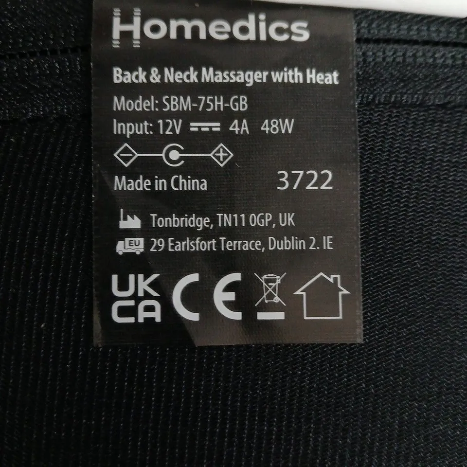 HoMedics Back & Neck Massager with Heat – SBM-75H-GB