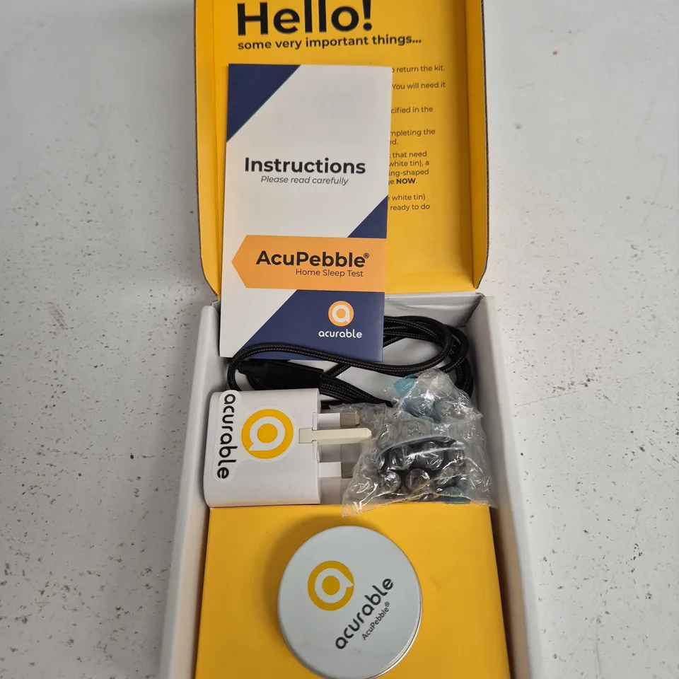 ACUPEBBLE HOME SLEEP TEST KIT – BOXED