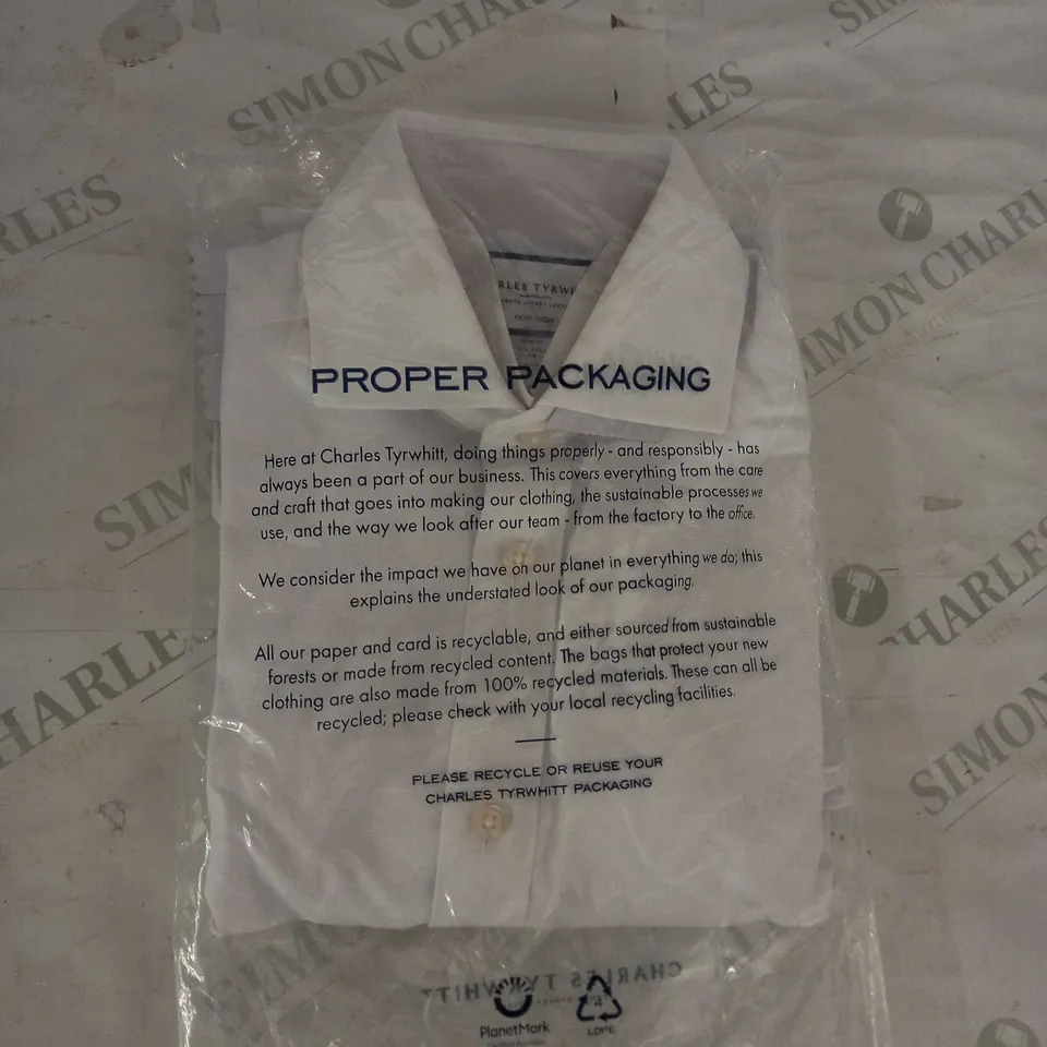 CHARLES TYRWHITT WHITE SHIRT SIZE 14
