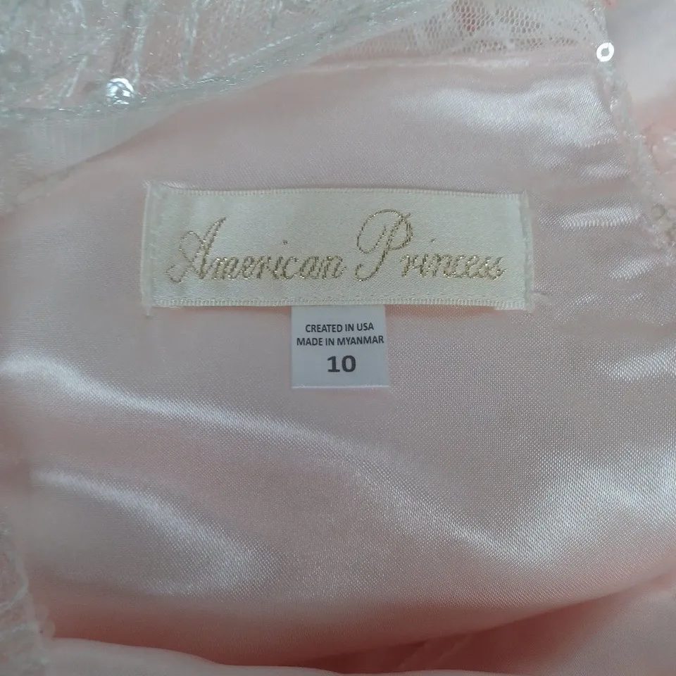 COUTURE PRINCESS GIRLS' PINK TULLE DRESS, SIZE 10