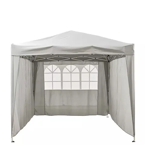 2.5 X 2.5M POP UP GAZEBO WITH 3-PIECE SIDE PANELS - COLLECTION ONLY