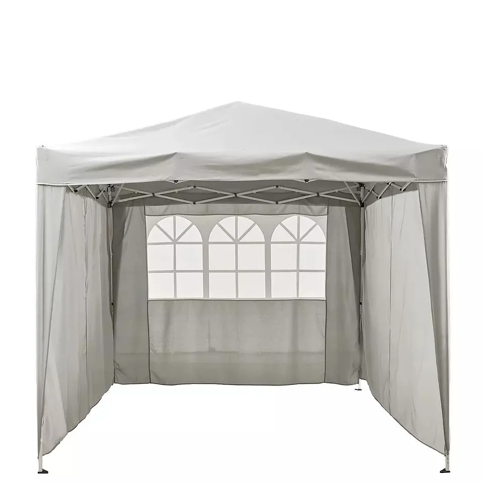 2.5 X 2.5M POP UP GAZEBO WITH 3-PIECE SIDE PANELS - COLLECTION ONLY
