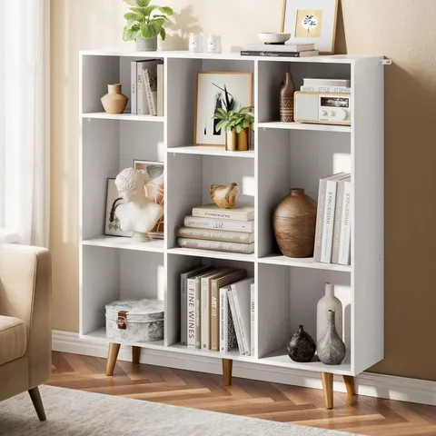 BOXED YADIRA BOOKCASE 108C H × 100CM W ANTI-TIPPING CUBE BOOKCASE 