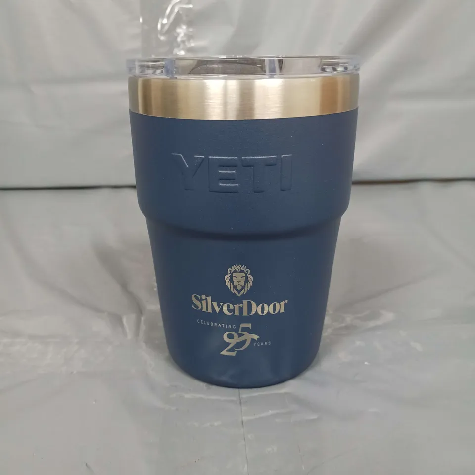 PERSONALISED YETI RAMBLER INSULATED TRAVEL CUP "ROSIE" IN NAVY