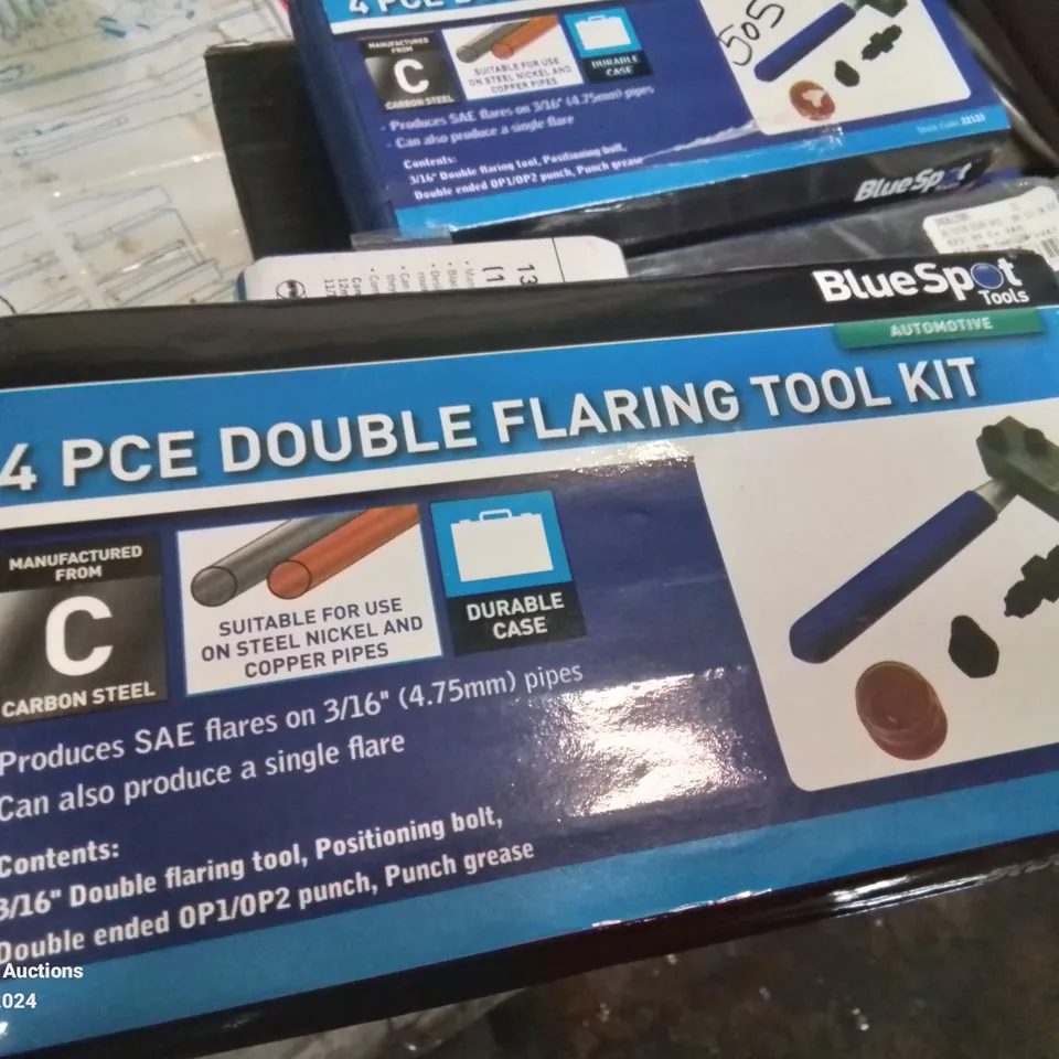 BOXED BLUESPOT TOOLS 4 PCE DOUBLE FLARING TOOL KIT