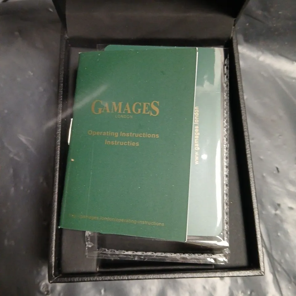 GAMAGES LONDON WRISTWATCH WITH STAINLESS STEEL MESH BAND – BOXED