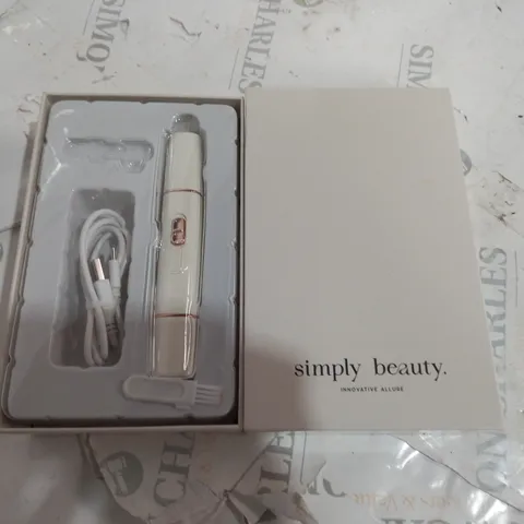 BOXED SIMPLY BEAUTY 2 IN 1 SUPER SMOOTH FACE & BROWS HAIR REMOVER, WHITE