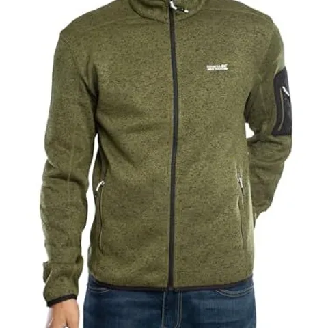 BRAND NEW REGATTA MENS NEWHILL FULL ZIP FLEECE OIL GREEN SIZE XXL