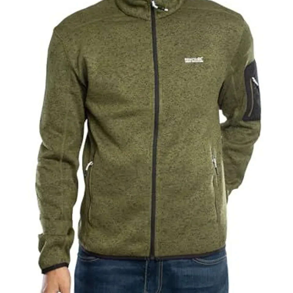 BRAND NEW REGATTA MENS NEWHILL FULL ZIP FLEECE OIL GREEN SIZE XXL