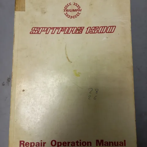 TRIUMPH SPITFIRE 1500 REPAIR OPERATION MANUAL 