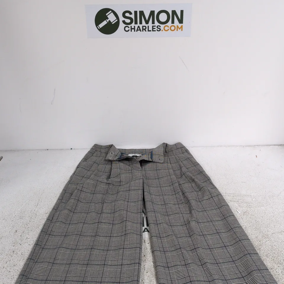 UK 12 RITA ORA X PRIMARK WOMEN'S GREY CHECK TROUSERS