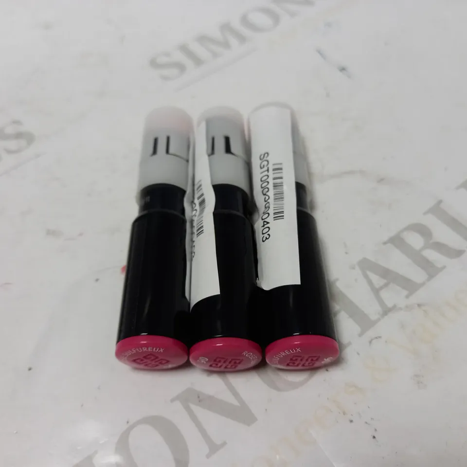 LOT OF 3 GIVENCHY LIPSTICKS - 06 ROSE SULFUREUX