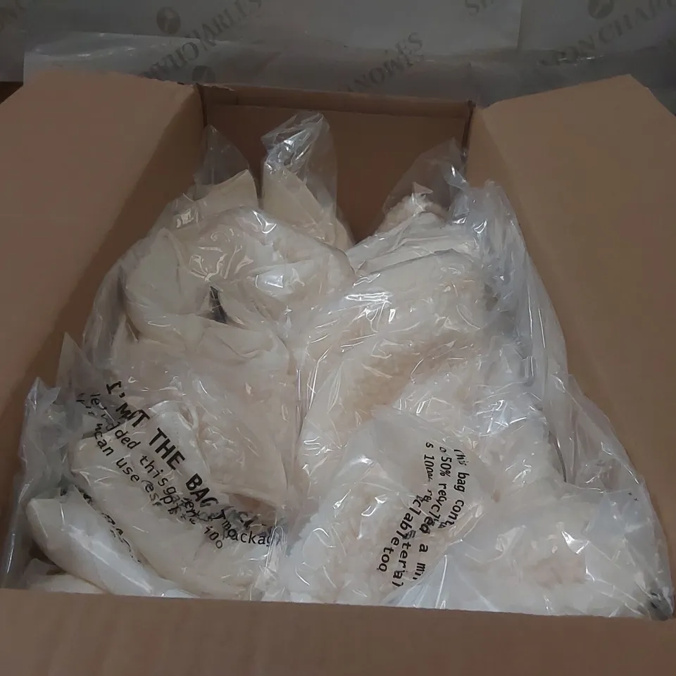 BOX CONTAINING APPROXIMATELY 7x BRAND NEW JD WILLIAMS CREAM BORG GILETS - SIZE 24