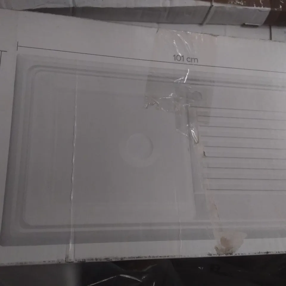 BOXED COOKE & LEWIS BURBANK 1 BOWL SINK AND DRAINER