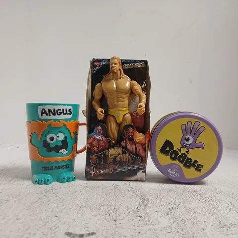 APPROXIMATELY 10 ASSORTED TOYS AND GAMES TO INCLUDE DOBBLE, ETC