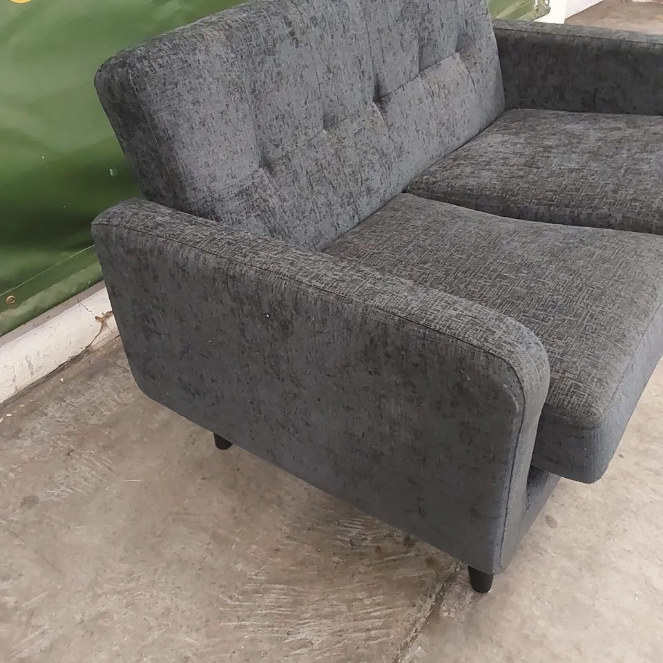 DESIGNER OSLO 2 SEATER FABRIC UPHOLSTERED SOFA 