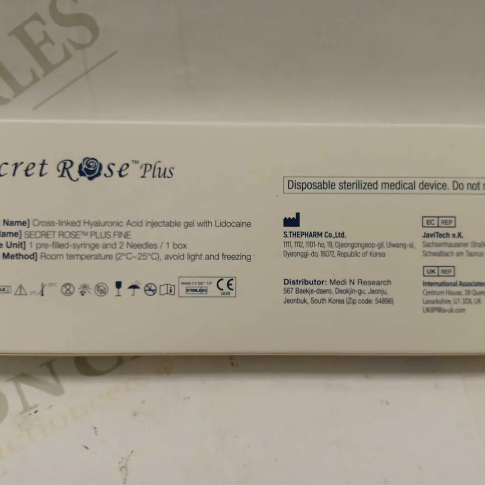 SECRET ROSE PLUS FINE WITH LIDOCAINE 1.0ML 