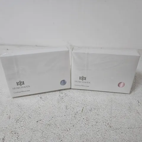 APPROXIMATELY 30 BOXED HUSH HAVEN COOLING PILLOWCASES IN VARIOUS COLOURS
