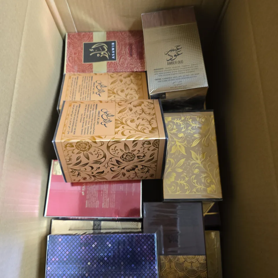 APPROXIMATELY 15 ASSORTED BOXED FRAGRANCES TO INCLUDE ASAWIR, MUSKY ROSE, SWALIF AL LAIL ETC 