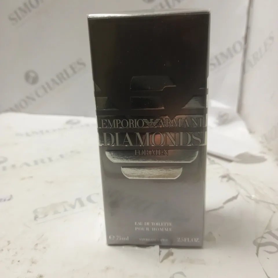 BOXED AND SEALED EMPORIO ARMANI DIAMONDS FOR MEN EAU DE TOILETTE 75ML