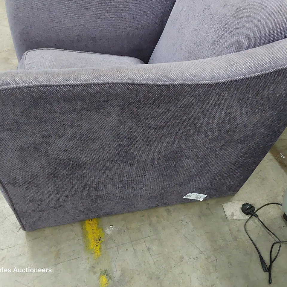 DESIGNER EASY CHAIR LILAC FABRIC