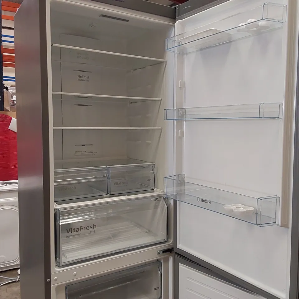 BOSCH SERIES 4 KGN49XLEA FREESTANDING 70/30 FRIDGE FREEZER, STAINLESS STEEL EFFECT