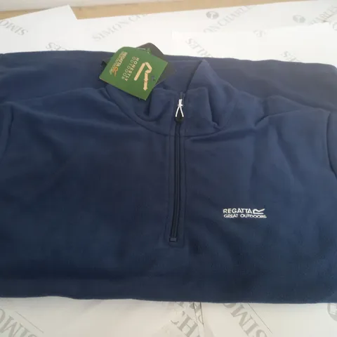 REGATTA NAVY 1/4 ZIP FLEECE - LARGE